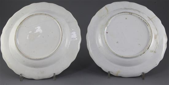 Two Chelsea Hans Sloane botanical plates, c.1755, 23.5cm, faults and one restored